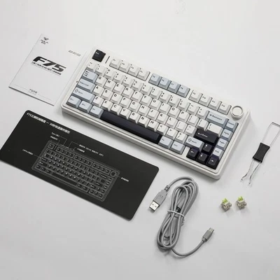 EPOMAKER x AULA F75 Gasket Mechanical Keyboard 75% Wireless Crescent Switch RGB - Image 1 of 4