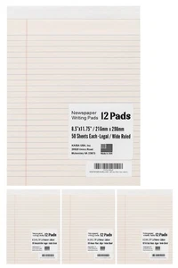8.5 x 11 3/4 Legal Pads, Lot Of 3 12 Packs, The Legal Pad Brand, Wide Ruled - Picture 1 of 1