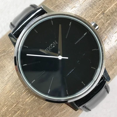 Женские кварцевые аналоговые часы Nixon The Kensington Dress черная кожа 35 мм 7 1/4 дюйма - Изображение 1 из 4