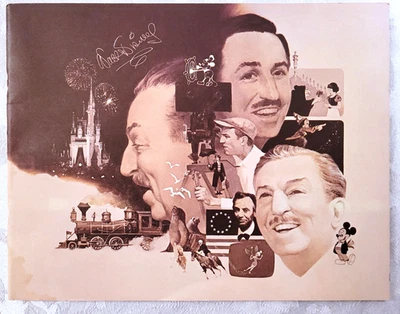 Libro de miembros del elenco de Disney citas de Walt Disney filosofías personales sobre la vida 1980 Foto 1 de 4