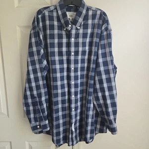 SAVANE Soft Wash 100% Cotton NO WRINKLES Long Sleeve Button Up Shirt - Mens XL - Picture 1 of 5