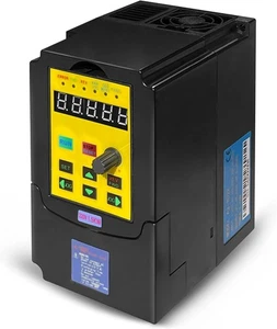 VFD 1.5KW 2HP 220V 1 or 3 Phase Input 3 Phase 0-400HZ Output 10A - Picture 1 of 7