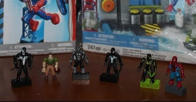 Mega Bloks Spiderman, Venom, Sandman Ect. Series 1 Minifigures Lot 6 Figures - Image 1 of 4