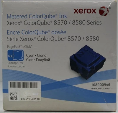 NEW Genuine Xerox Metered ColorQube Ink - Cyan (108R00946) 8570 / 8580 Series - Image 1 of 4