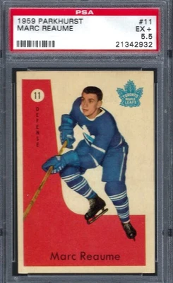1959 Parkhurst #11 PSA 5.5 Marc Reaume Maple Leafs 11 - Image 1 of 2