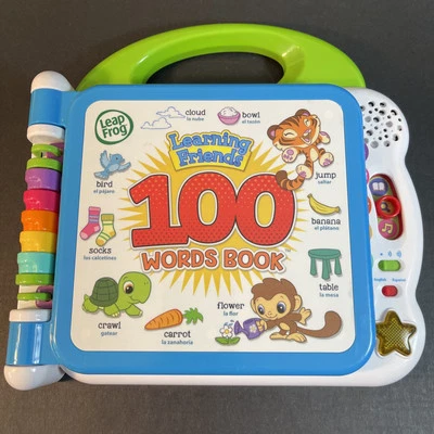 LeapFrog Learning Friends 100 Words Book English Spanish 2018 TESTED See Video - Image 1 of 4
