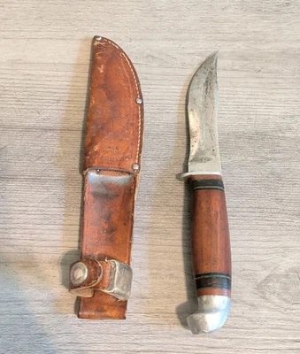 The Coast Cutlery Co Portland Oregon USA Fixed Blade Hunting Knife W/ Sheath  - Image 1 of 4