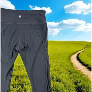 Athleta Leggings Women S Mesh Yoga High Rise Lounge Run Hiking Performance Wick - Picture 1 of 12