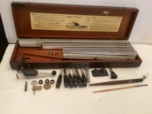 Vintage Keuffel & Esser K&E Leroy Lettering 12-Template Tracing Set Drafting Kit - Picture 1 of 19