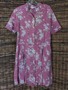 Vintage Chinese Arts & Crafts Silk Floral Mini Dress 8 Cottagecore Romantic Boho - Bild 1 von 8