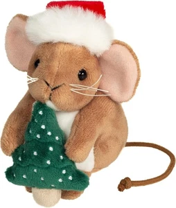Teddy Hermann Weihnachtsmaus mit Tannenbaum 11 cm 94623 Plüschtier Kuscheltier - Bild 1 von 3
