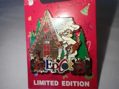 Prendedor Ardillas Chip N Dale Casa Pan de Jengibre Epcot Parques Walt Disney Nuevo en Caja Foto 1 de 3