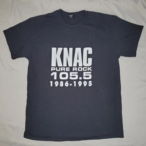 KNAC Pure Rock Shirt Mens Large Black 105.5 Radio Band Music Tee 1986-1995 FM - Picture 1 of 11