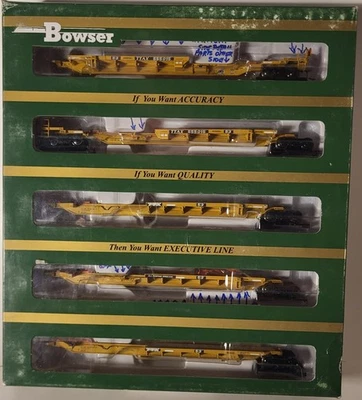 Bowser Executive Line Trinity 53' Spine Car 5-Unit Set TTAX 555155 HO #40551 - Image 1 of 4
