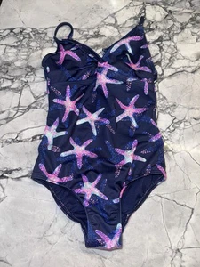 Lands End XS (4/5) Starfish Girls One Piece Swimsuit Excellent - Picture 1 of 3