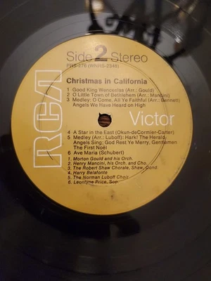 Various Christmas In California (Vinyl, 1968) RCA Victor PRS-276 Good LP Record - Image 1 of 4