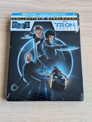 TRON Legacy Limited Collectible Steelbook 4K UHD Blu-ray NEW SEALED Foto 1 de 4