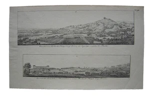 Hügel bei TurinTorino Moncaliere Kirche Superga Lithographie 1818 Italia Piemont - Picture 1 of 4