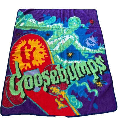 "Manta de momia Creepy Co. Piel de gallina tiro 60x46"" terror años 90 TV primavera Ind RARA Foto 1 de 4