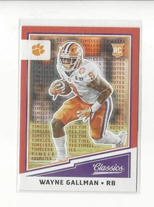 2017 Classics Timeless Tributes Orange #290 Wayne Gallman RC Clemson Giants /25 - Bild 1 von 2
