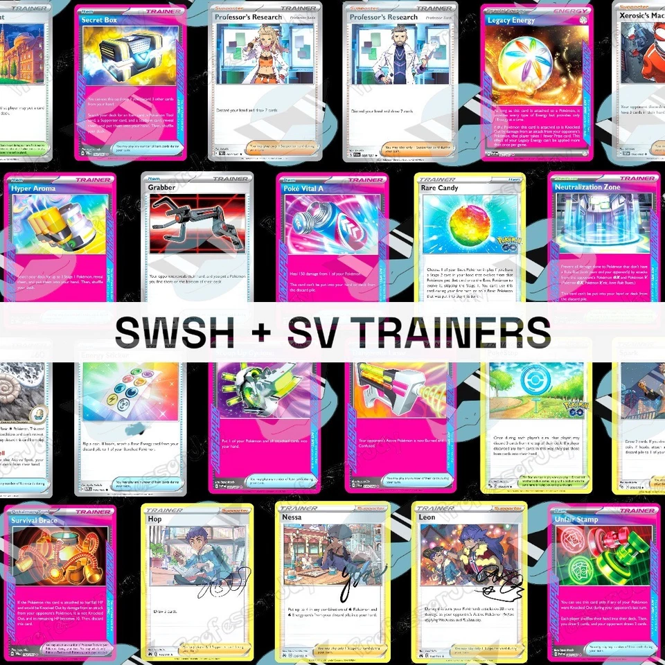 Pokémon TCG Cards GO CROWN ZENITH SCARLET & VIOLET 151 PAF RARE TRAINERS - Image 1 of 1