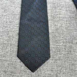 Corbata Vintage Ajustada Azul Poliéster Geométrica Retro - Imagen 1 de 5
