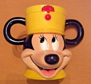 Mickey Mouse Mug Cup w/ Lid Leader Of The Band Disney On Ice Yellow Vintage 1998 - Picture 1 of 6