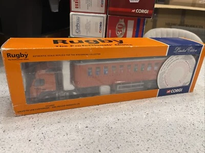 Corgi CC13503 Volvo FM Low Curtainside - Rugby RMC packed products Ltd - Image 1 of 4