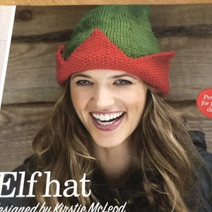 Christmas Gift Knitting Pattern Christmas  Hat Festive Elf Hat Pattern - Picture 1 of 4