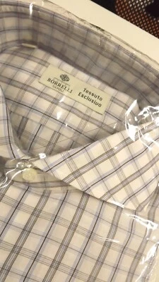 BORRELLI NAPOLI REALE SARTORIA 1°LINEA TG 38 COTONE FATTA A MANO 275,00  BOR-31  - Immagine 1 di 4