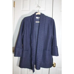 Habitat superweiche Strickjacke vorne offen blau Gr. M - Bild 1 von 4