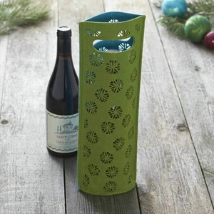 Crate & and Barrel FILZWEIN-/GESCHENKTÜTEN - grün/türkis - neu ohne Etikett - Geschenkbehälter - Bild 1 von 6