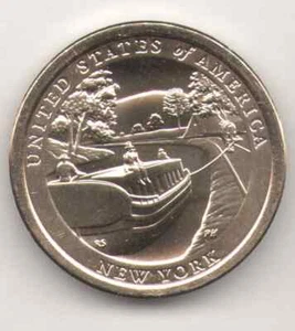 US. 2021-D. American Innovation 1 $ Münze. New York NY. Unzirkuliert.  - Bild 1 von 2