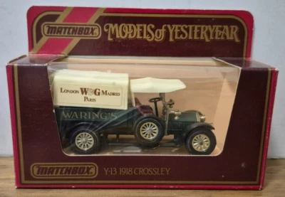 Y 13 1918 Crossley Waring`S Models of Yesteryear Matchbox mit J Box Dach creme - Bild 1 von 2