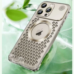 For iPhone 16 15 Pro Max 14 13 Spring Loaded Metal Magsafe Aluminum Case Cover - Picture 1 of 20