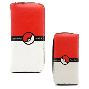 New Poke Ball PKM Zipped Wallet Pokett Monster Check Credit Card Billfold - Picture 1 of 4