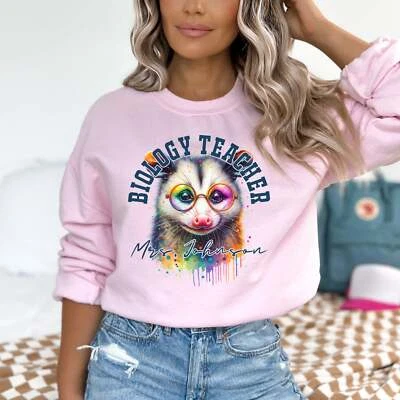 Учитель биологии смешной персонализированный унисекс толстовка заказ биолог черный - Изображение 1 из 4