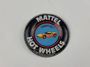 1968 Turbofire Mattell Hot Wheels Redline Tin Badge / Button - Picture 1 of 4