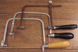 Vtg Coping Saw Lot Millers Falls № 52 Nicholson № 50 German-Made Unbranded - Picture 1 of 9