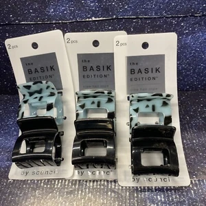 3X Scunci Essentials All Hair All Day Hold Claw Hair Clips 2 Ct - Free Shipping - Picture 1 of 4