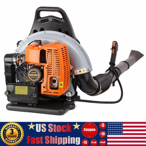 63CC 2 Stroke Backpack Gas Powered Leaf Blower Commercial Grass Lawn Blower - Picture 1 of 15