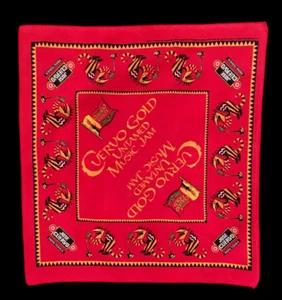 Vintage rotes Bandana Kerchief Jose Cuervo Gold Primo Tequila ungezähmt Musik Marmelade 20x20" - Bild 1 von 6