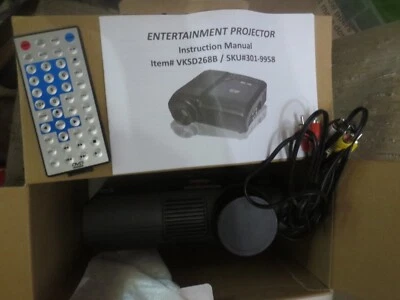 VTI Portable Home Theater DVD Player Projector in box remote USB - Image 1 of 4