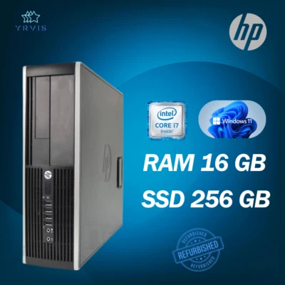 PC DESKTOP HP 8300 SFF INTEL I7 RAM 16GB SSD 256GB WIN 11 PRO RICONDIZIONATO - Immagine 1 di 4