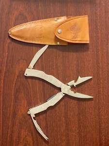Vintage ABC Solingen Germany Fisherman's Multi-Tool w/The Leather Sheath - Picture 1 of 6