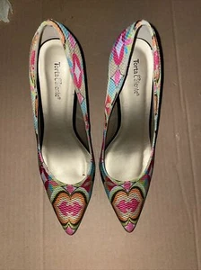 TORTA CALIENTE FOXY Colorful  Pointed Heels Womens Sz 8m - Picture 1 of 10