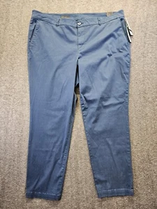 Kut from the Kloth Chino Womens 20W Navy Trouser Skinny Jillian Straight Leg - Picture 1 of 11