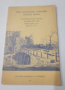 VINTAGE BOOKLET THE LEXINGTON-CONCORD BATTLE ROAD HOUR BY HOUR ACCOUNT OF EVENT - Picture 1 of 4