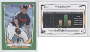 2014 Bowman Draft Green /75 Brian Gonzalez #DP85