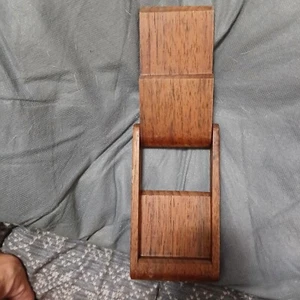 Vintage 5" handgeschnitzt Buchsbaum Holz faltbar Visitenkarte Name Karte Hodler Box - Bild 1 von 11